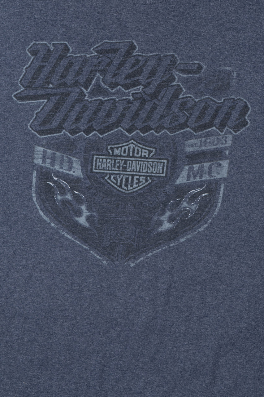 ハンティントンビーチ限定品【Harley Davidson】在庫有★スカルT Harley Davidson 