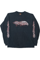 Vintage Y2K Harley Davidson Mantua, OH Flame Sleeves T-Shirt