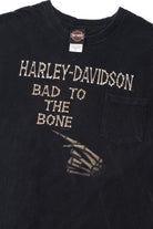  Harley Davidson "Bad To The Bone" Pin-Up  T-Shirt
