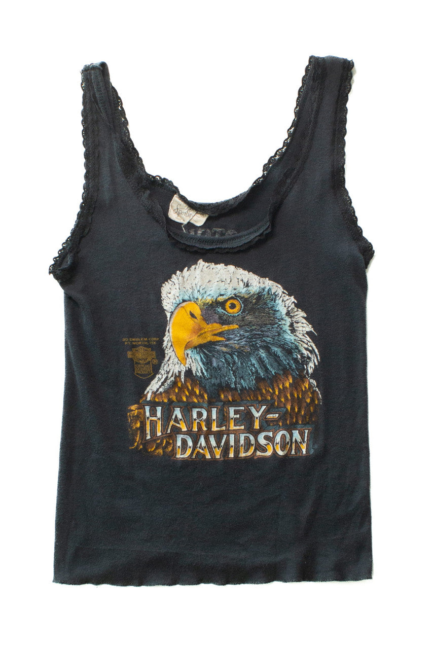Vintage Fontana Harley Davidson Lace Tank (1980s)