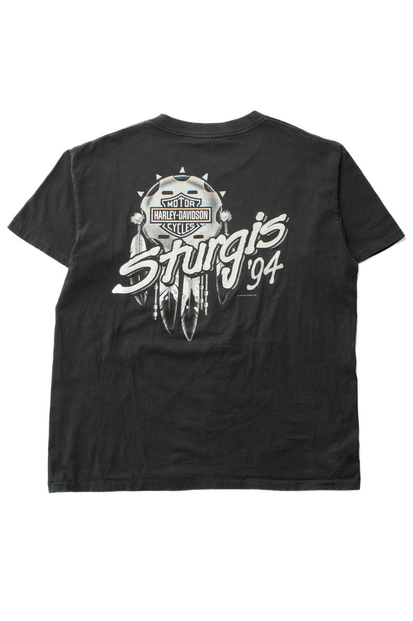 Vintage One Solid Machine Harley Davidson T-Shirt (1994)