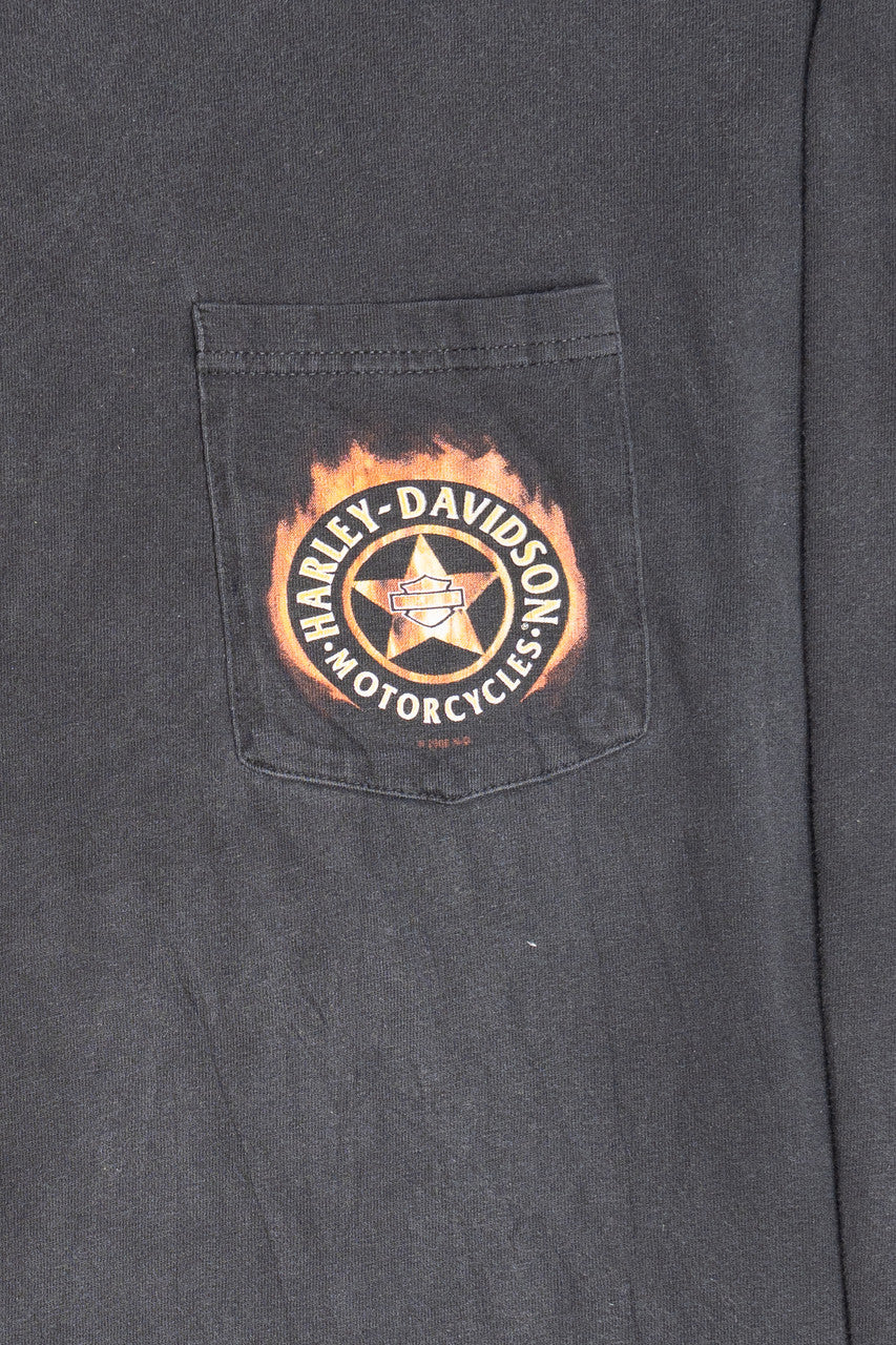 Harley Davidson Wildcat "Let Freedom Roar" Flame Sleeves T-Shirt