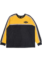 Harley Davidson Embroidered Logo Color Block Long Sleeve T-Shirt