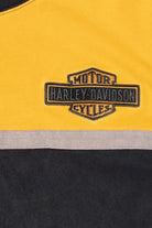 Harley Davidson Embroidered Logo Color Block Long Sleeve T-Shirt