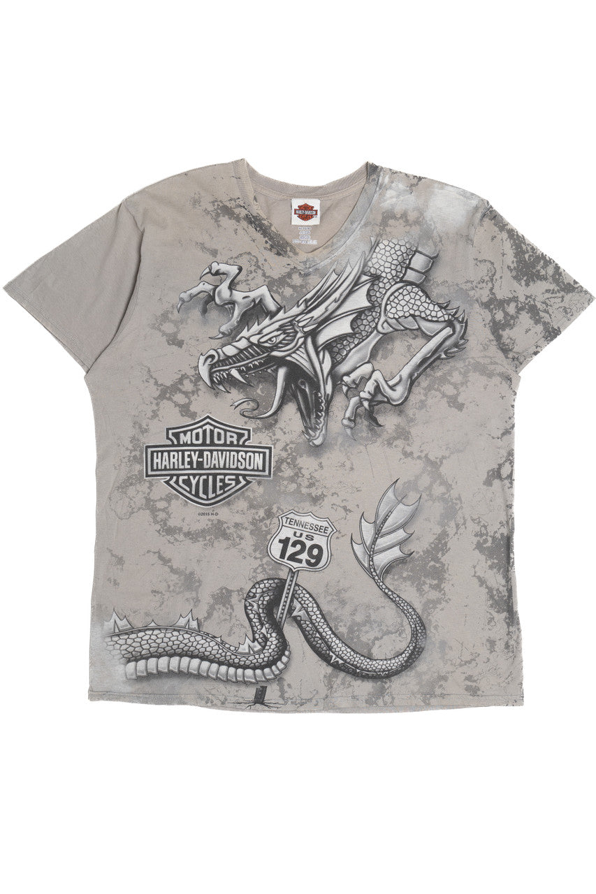 Harley Davidson US 129 Dragon Tallassee, TN V-Neck T-Shirt