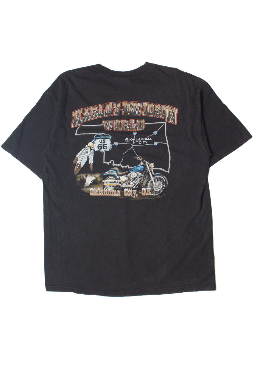 Vintage Harley Davidson World Oklahoma City Harley Davidson T-Shirt (2004)