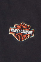Embroidered Logo Flame Long Sleeve Harley Davidson T-Shirt