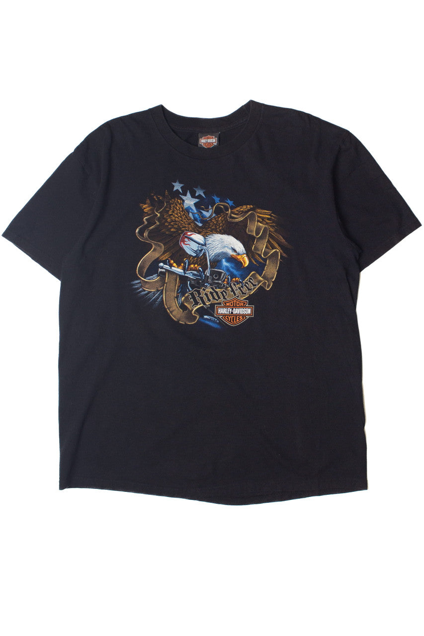 Ocean City Maryland "Ride Free" Eagle Harley Davidson T-Shirt (2009)