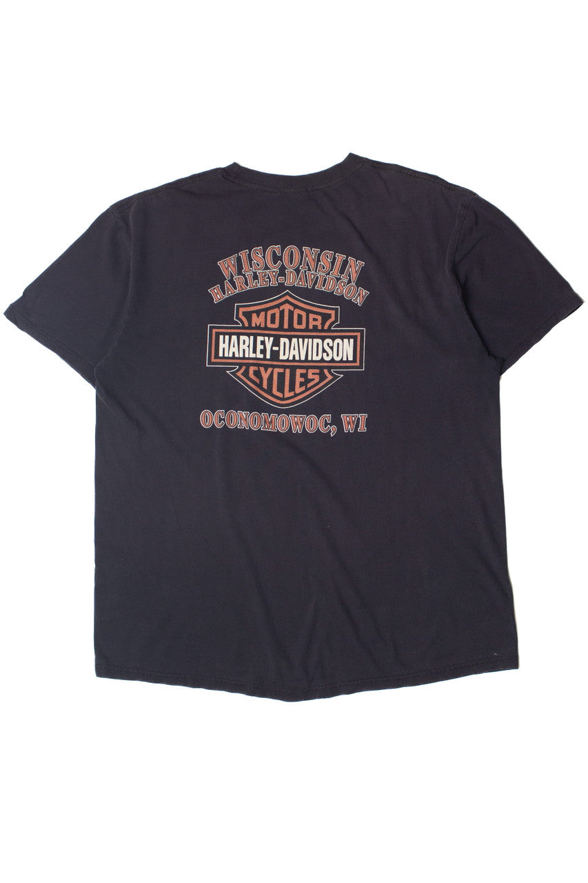 Oconomowoc Wisconsin 105th Anniversary Harley Davidson T-Shirt (2008)