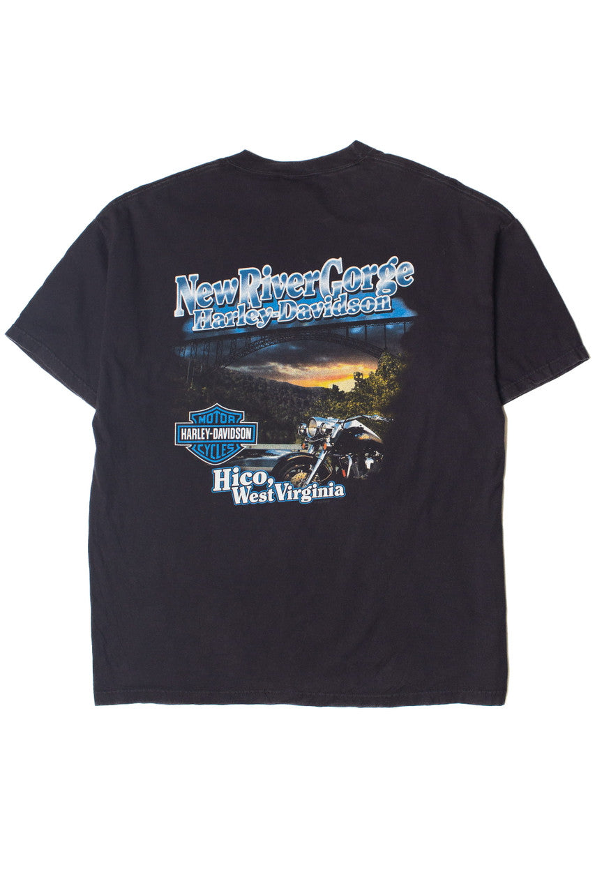 New River Gorge West Virginia Harley Davidson T-Shirt (2008)