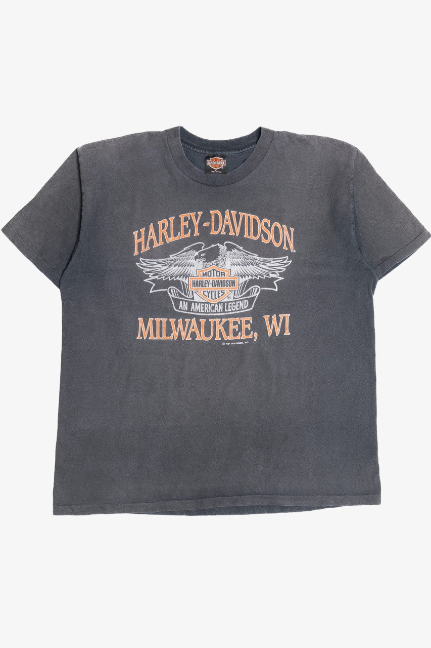 Vintage 1991 Harley Davidson "Milwaukee, WI" T-Shirt (1990s)