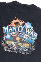 Vintage Chrome Flames Harley Davidson "Man O' War" T-Shirt (2000s)