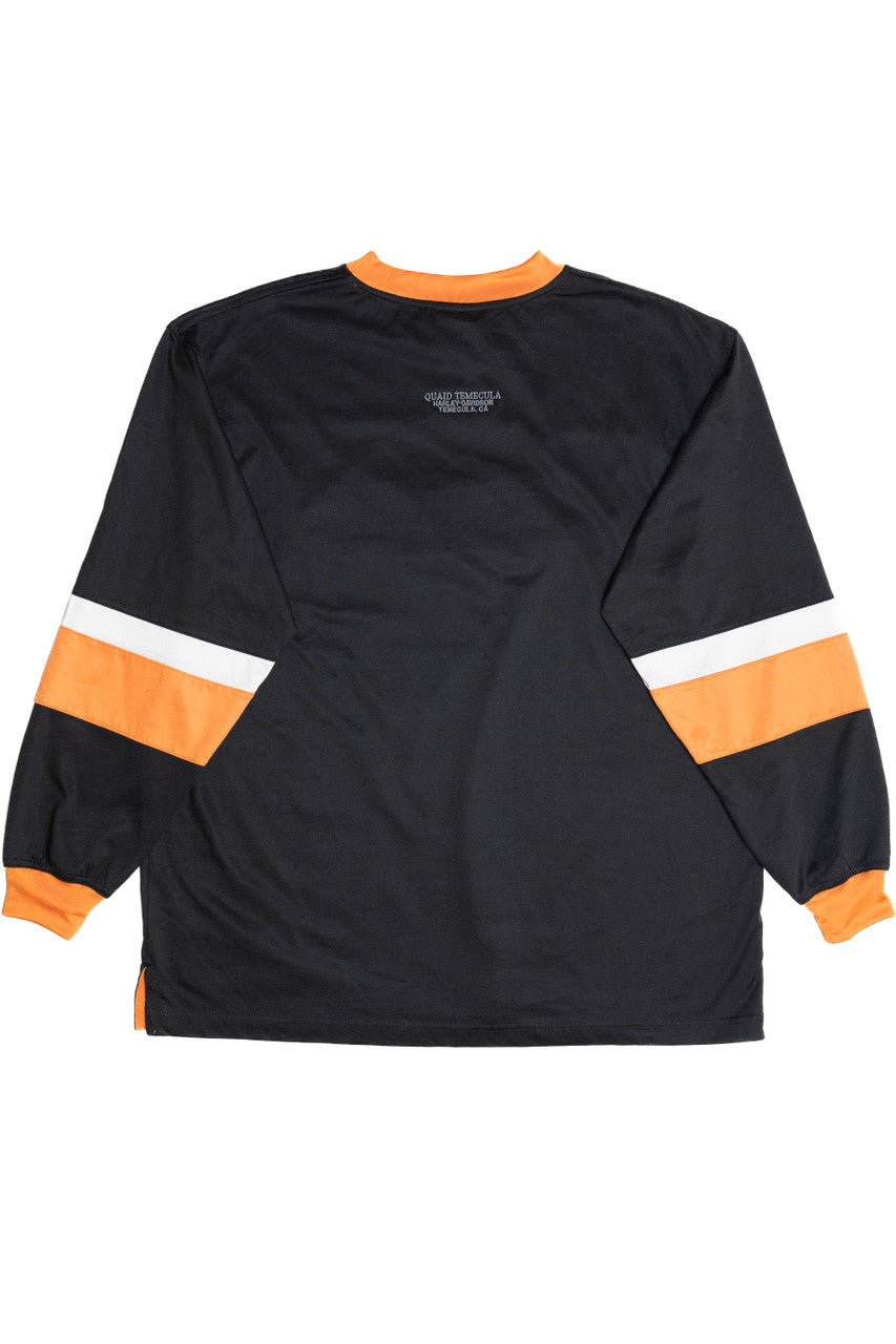 Harley Davidson Long Sleeve Hockey Jersey T-Shirt