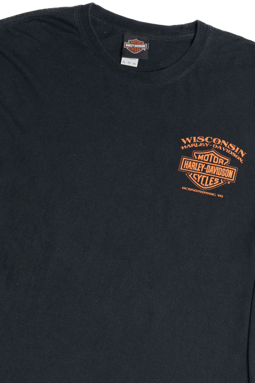 Harley Davidson Wisconsin Eagle Long Sleeve T-Shirt