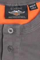 Harley Davidson Long Sleeve Henley T-Shirt 974