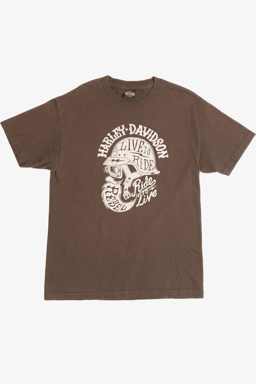 Harley Davidson "Live To Ride Ride To Live" Rebel Black Hills T-Shirt 9788