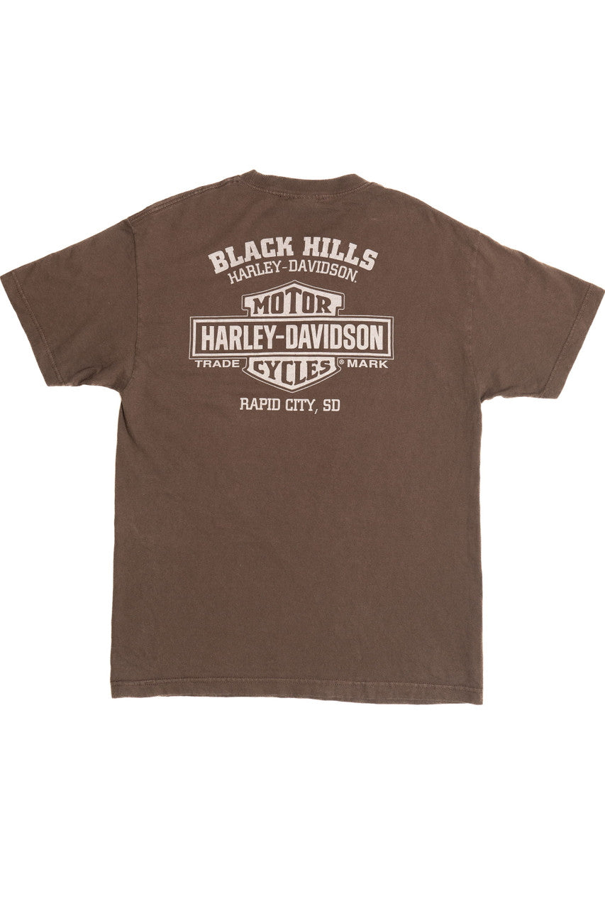 Harley Davidson "Live To Ride Ride To Live" Rebel Black Hills T-Shirt 9788