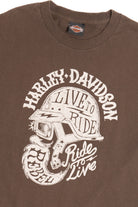 Harley Davidson "Live To Ride Ride To Live" Rebel Black Hills T-Shirt 9788