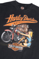 Harley Davidson "Bad To The Bone" Pin-Up "Lake Erie" T-Shirt