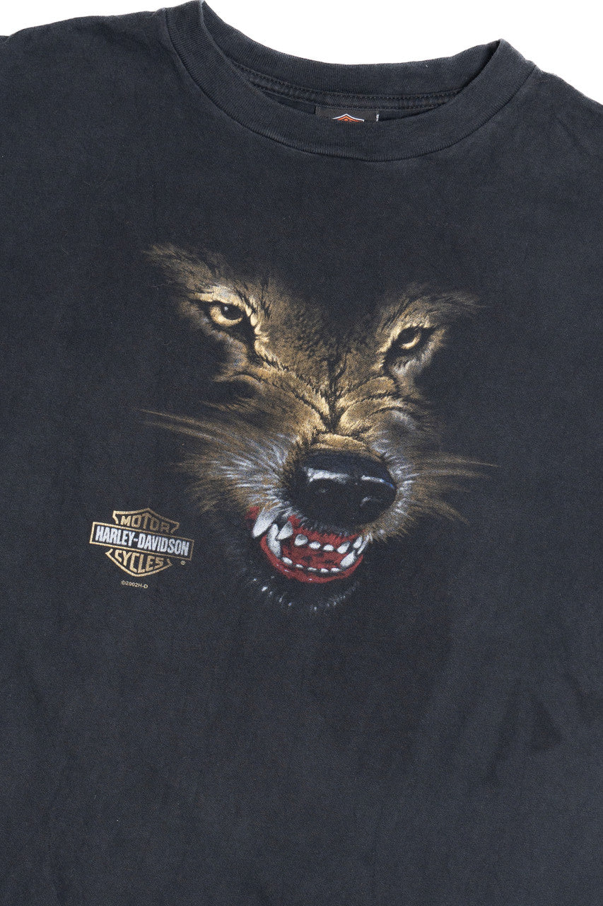 2002 Harley Davidson "Yellowstone" Wolf T-Shirt (2000s)