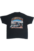 Vintage Harley Davidson "When The Road Calls" Calgary Rocky Mountains T-Shirt
