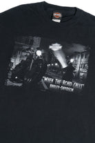 Vintage Harley Davidson "When The Road Calls" Calgary Rocky Mountains T-Shirt