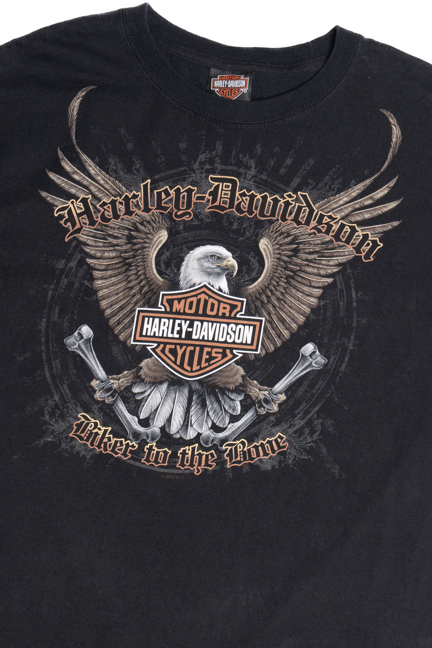 Harley Davidson "Biker To The Bone" "Thunder Creek" Eagle T-Shirt (2010s)