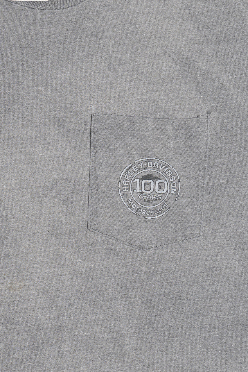 Vintage 2003 "Walker's Cycle" Salem, OR Harley Davidson Pocket T-Shirt (2000s)