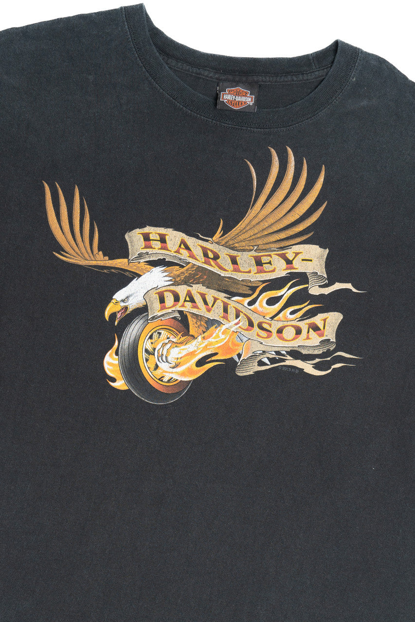 Harley Davidson North Texas Dallas Flames & Eagle T-Shirt (2010s)