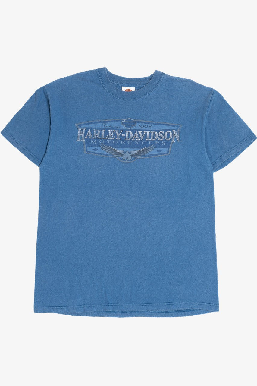 Harley Davidson "Olathe, Kansas" Faded Blue T-Shirt (2000s)