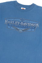 Harley Davidson "Olathe, Kansas" Faded Blue T-Shirt (2000s)