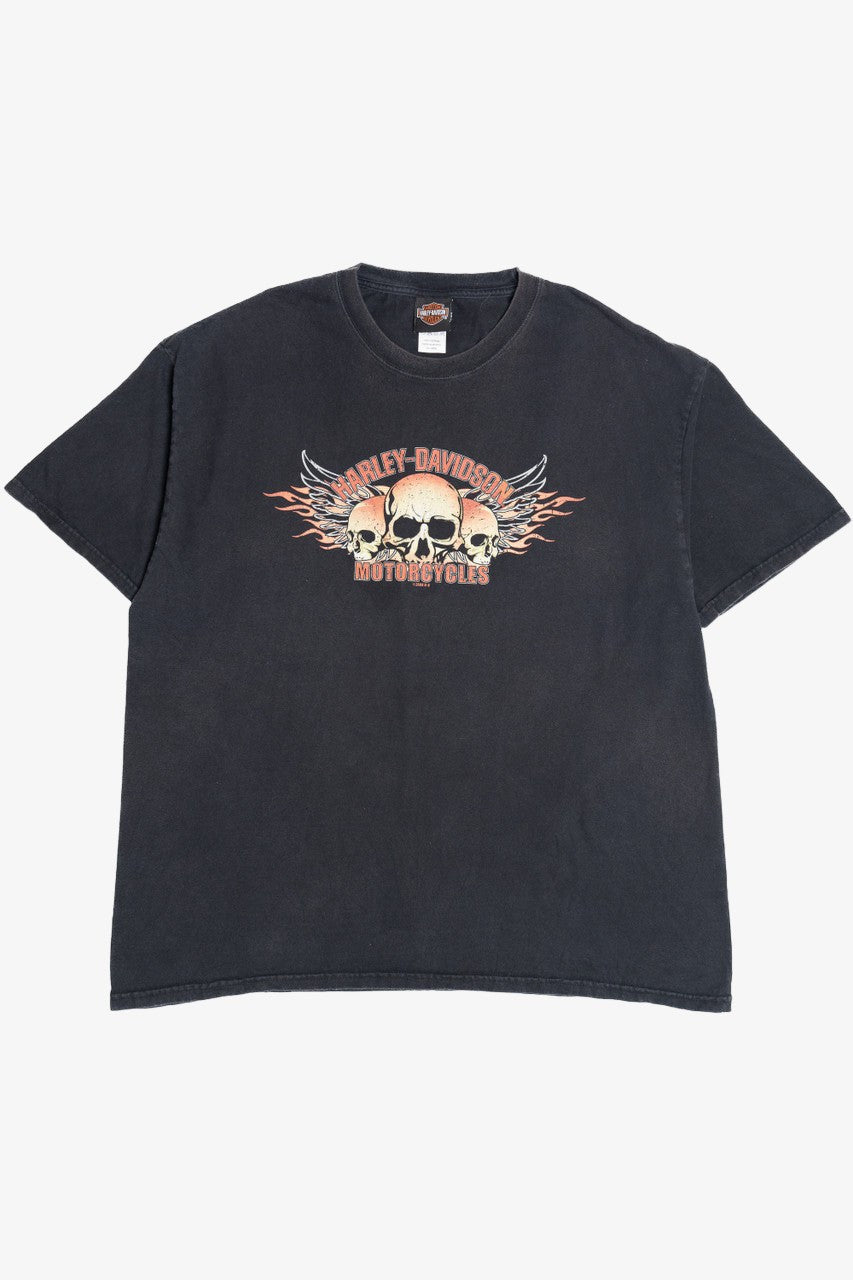 【希少】00s vintage Harley-DavidsonスカルフレイムT Harley Davidson Skulls & Flames Rochester Minnesota T-Shirt (2000s