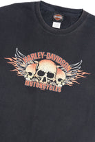 Harley Davidson Skulls & Flames Rochester Minnesota T-Shirt (2000s)
