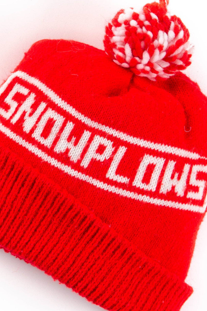Western Snowplows Pom Pom Vintage Beanie