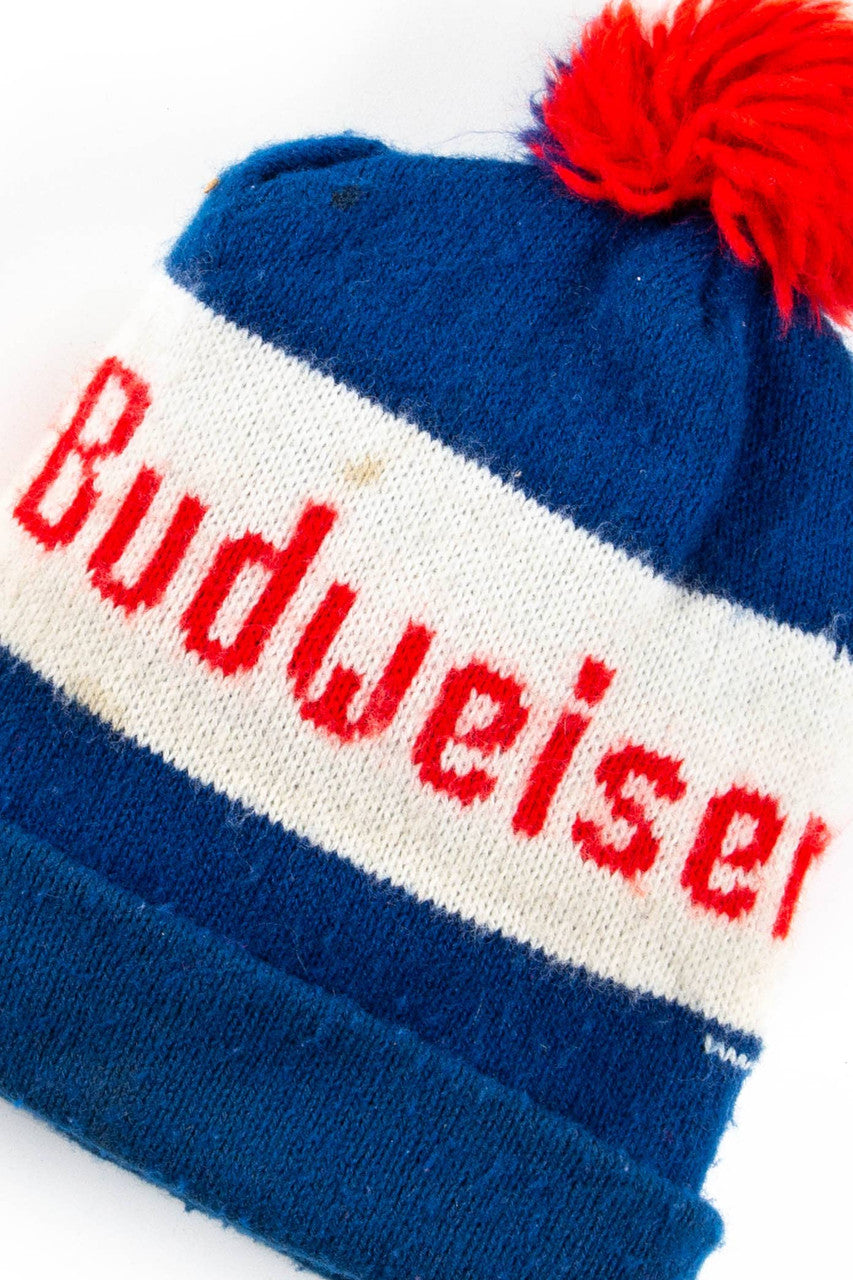 Vintage Budweiser Pom Pom Vintage Beanie