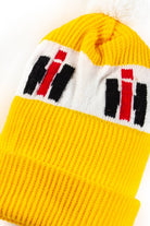 Yellow International Harvester Pom Pom Vintage Beanie