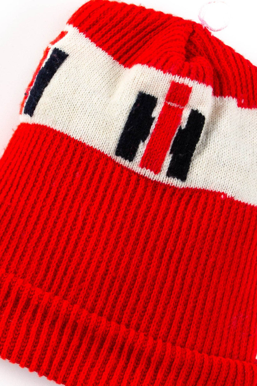 Red International Harvester Vintage Beanie