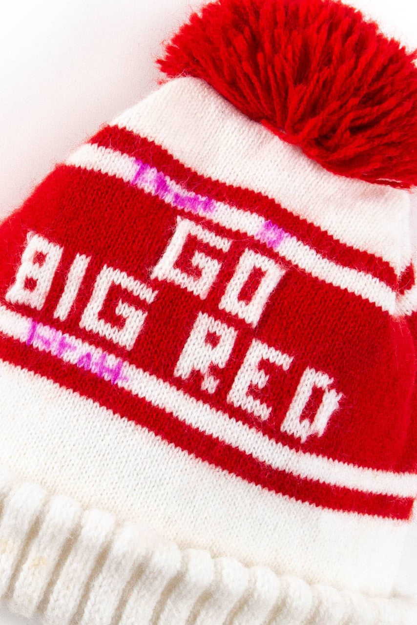 Go Big Red Pom Pom Beanie