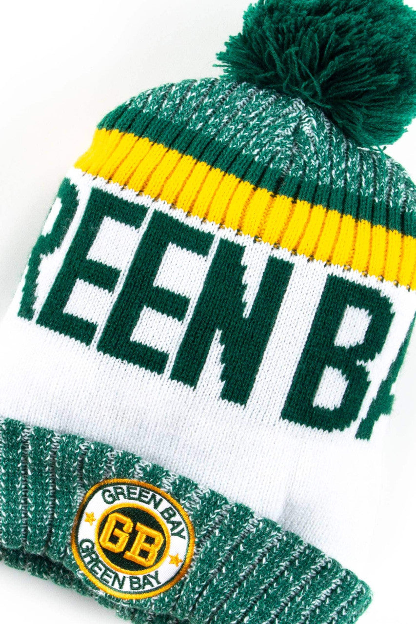 Green Bay Packers Heathered Pom Pom Beanie