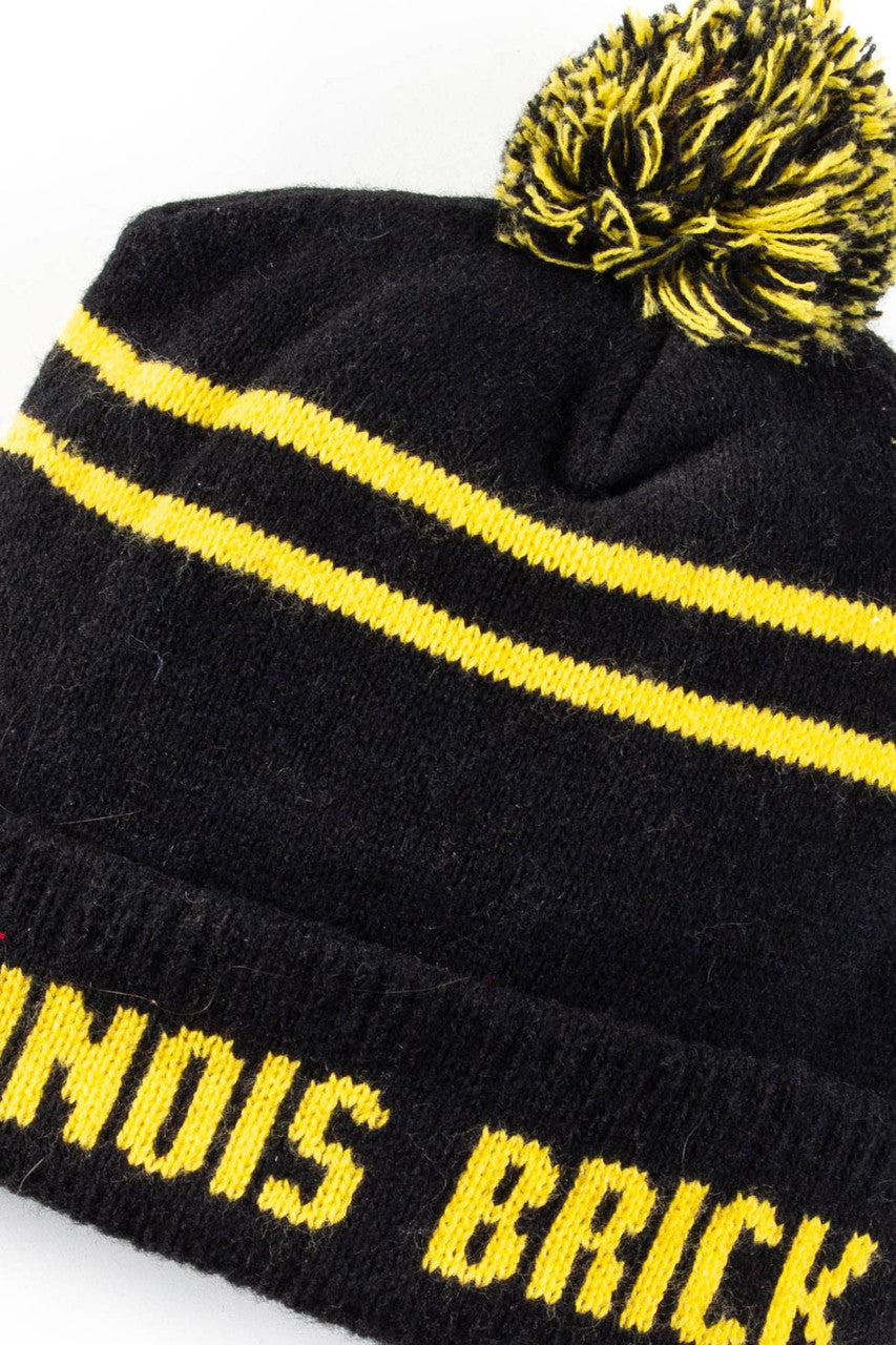 Illinois Brick Pom Pom Beanie
