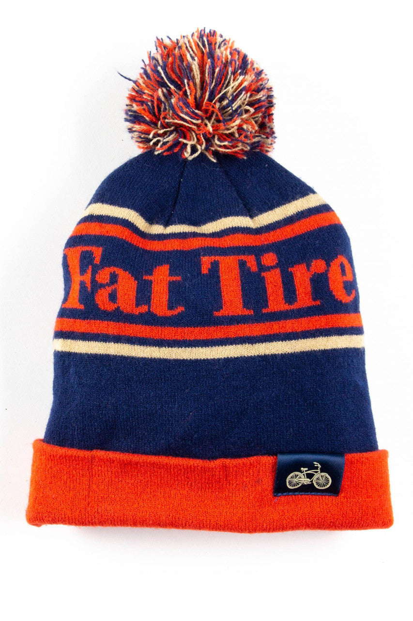 Fat Tire Pom Pom Vintage Beanie