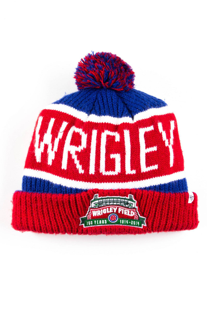 Wrigley Field 100 Years Pom Pom Vintage Beanie