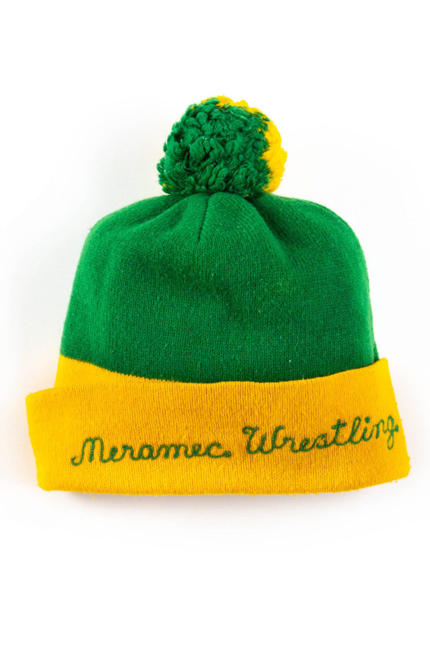 Meramec Wrestling Pom Pom Vintage Beanie