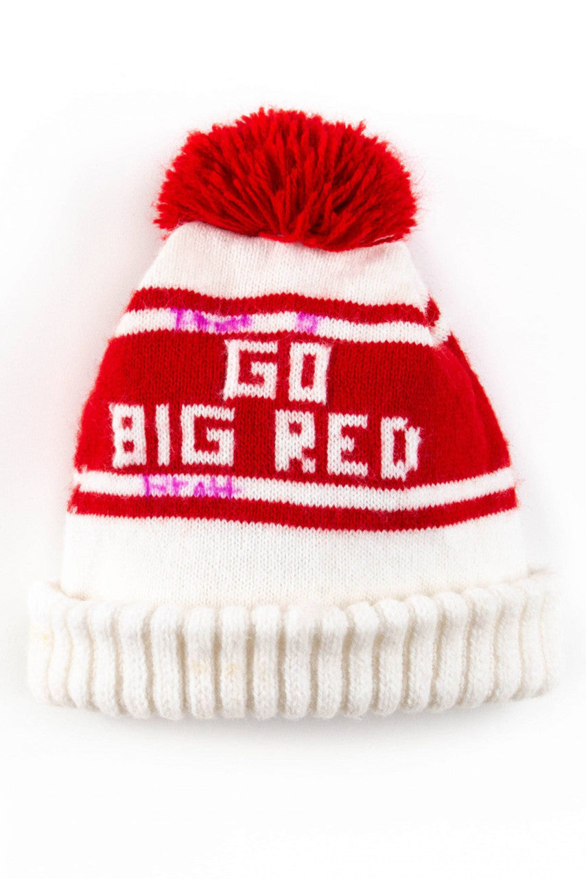 Go Big Red Pom Pom Beanie