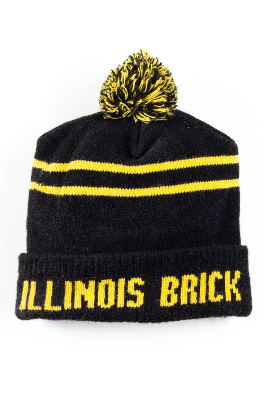 Illinois Brick Pom Pom Beanie