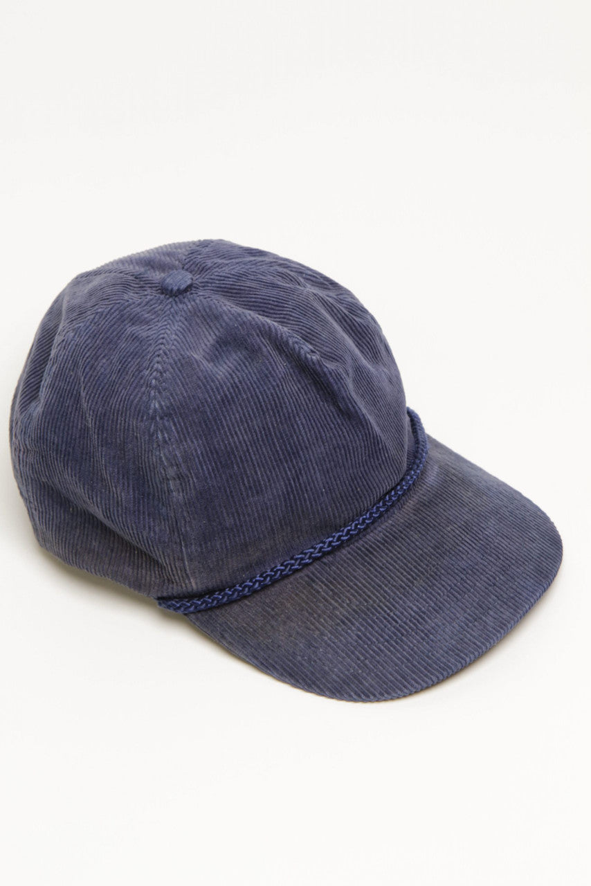 Blue Corduroy Snapback Cap