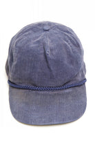 Blue Corduroy Snapback Cap