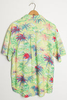 Vintage Palm Tree Print Hawaiian Shirt