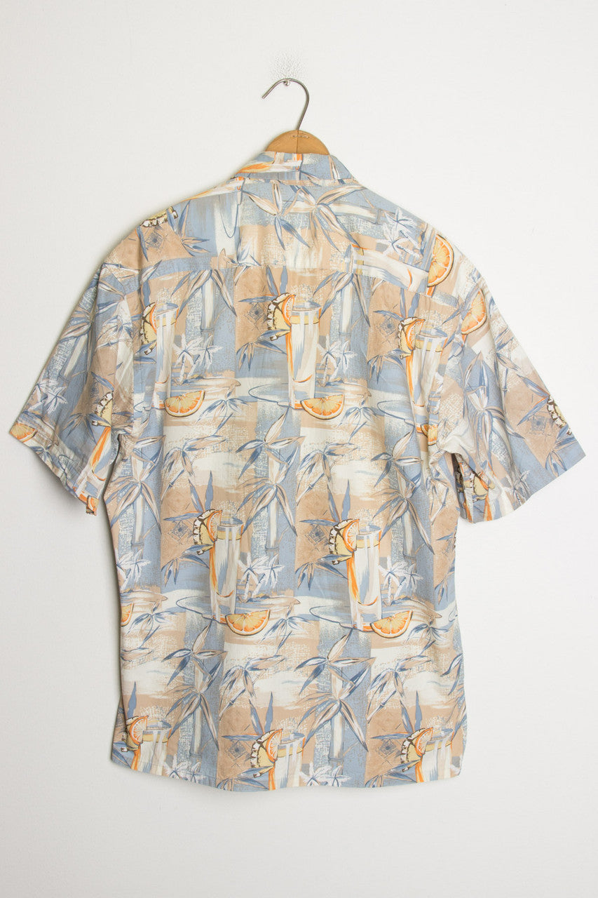 Cocktail Print Hawaiian Shirt