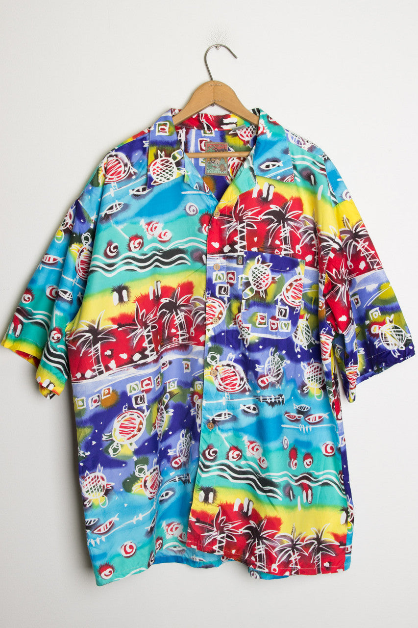 Palm Tree & Turtle Hawaiian Shirt